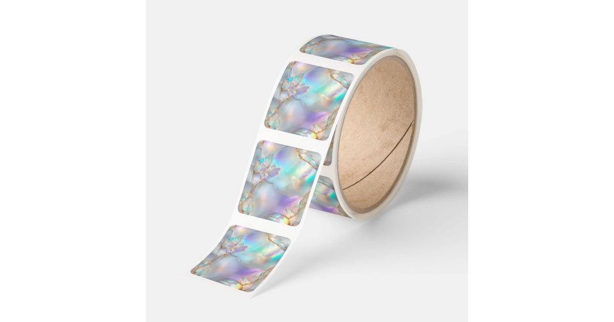 Opal Ras Sticker Opal Iridescent Square Sticker | Zazzle