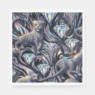 Opal Leopard Print Luxury Napkins
