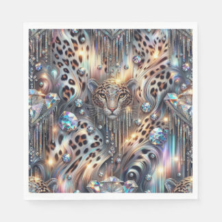 Opal Leopard Print Luxury Napkins