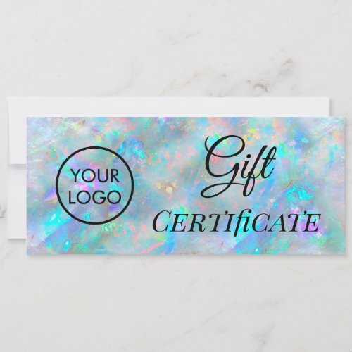 opal logo gift certificate