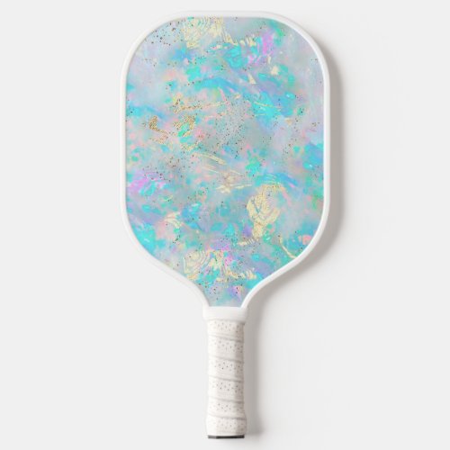 opal mineral faux glitter pickleball paddle