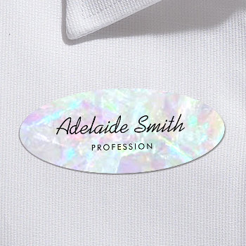 Opal Mineral Name Tag by holyart at Zazzle