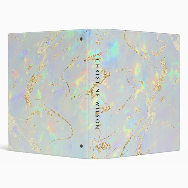 opal mineral stone 3 ring binder (Background)
