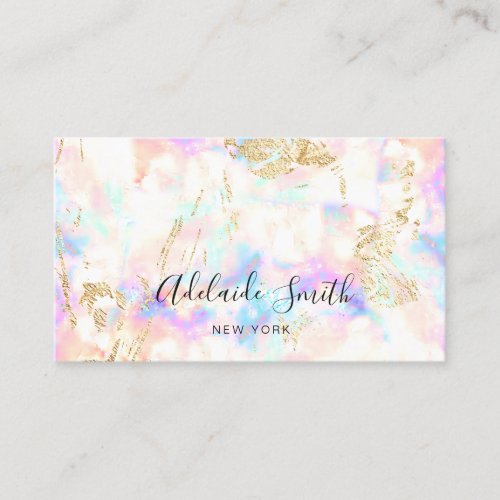 opal mineral stone business card