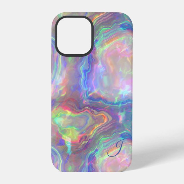 Opal Monogram Iphone Case (Back)