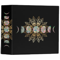 Opal Moon and Gold Stars 3 Ring Binder Opal Moon and Gold Stars 3 Ring Binder