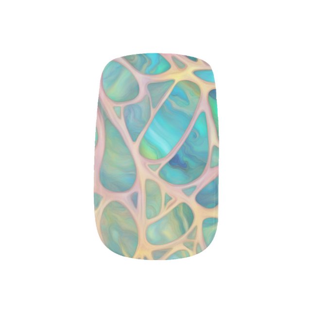 Opal Mosaic - Minx Nail Art Decals (Left Thumb)