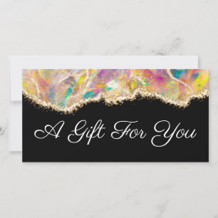 opal on black gift certificate
