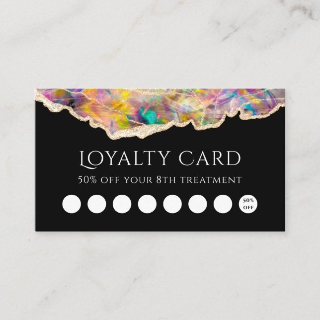 opal on black loyalty card (Front)