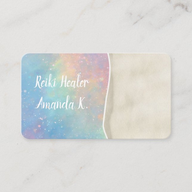 Opal pastel lightworker yoga  Business Cards (Front)