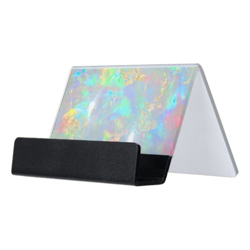 opal photo background desk business card holder