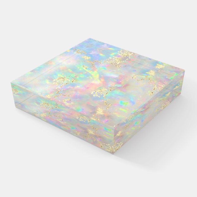 opal photo design paperweight (Angled)