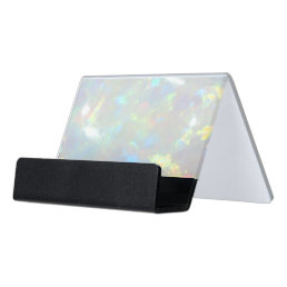 opal photo desk business card holder