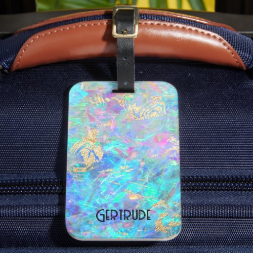  opal photo  luggage tag