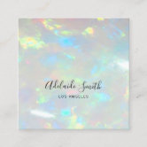 opal photo texture square business card