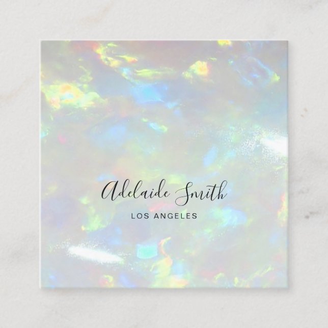 opal photo square business card (Front)