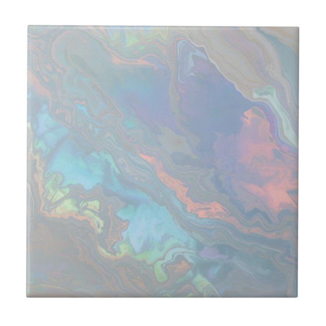 Opal print ceramic tile home decor (Front)