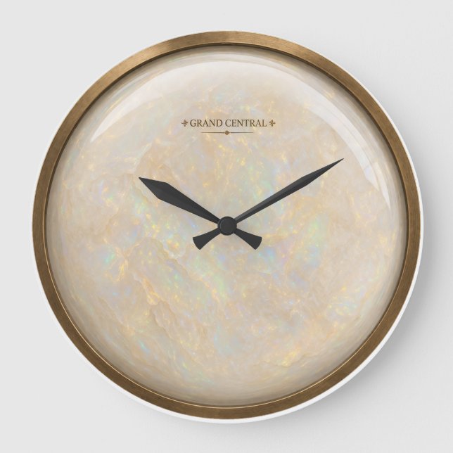Opal replica face Grand Central quartz Large Clock (Front)