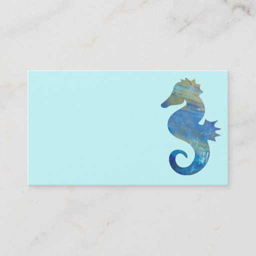 Customizable Opal Sea Horse Business Cards