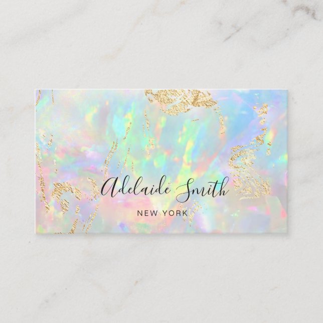 opal stone background business card (Front)