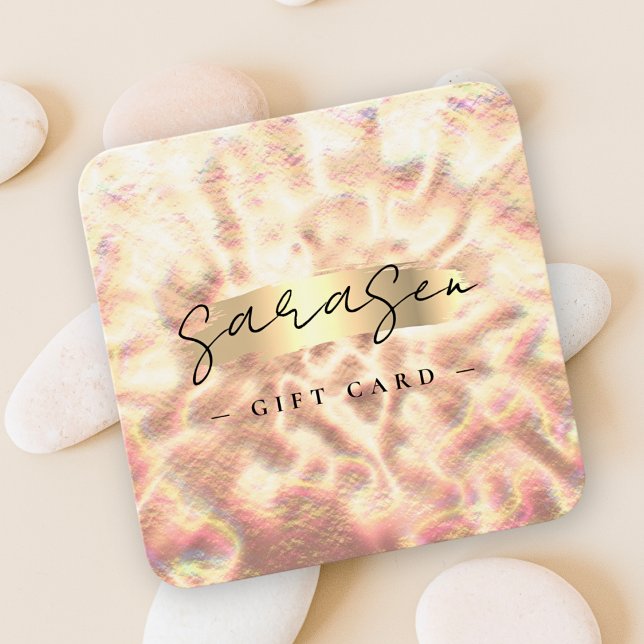 Opal Stone Background Gift Certificate Rose Gold (Creator Uploaded)