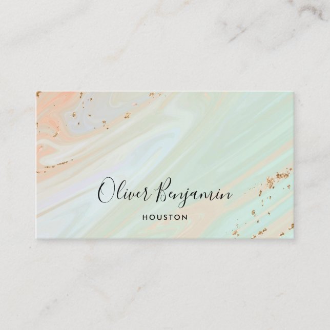 opal stone business card (Front)