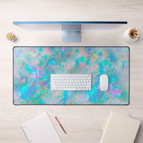 opal stone design desk mat