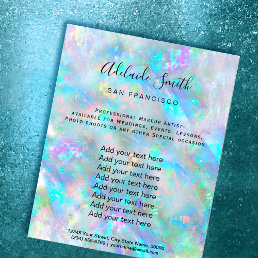 opal stone FAUX holograph Flyer