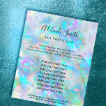 opal stone FAUX holograph Flyer<br><div class="desc">beauty salon professional makeup artist flyer</div>