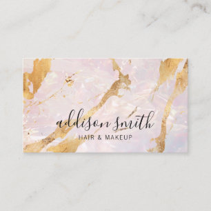 Opal Stone Gold Flux Holographic Business Card