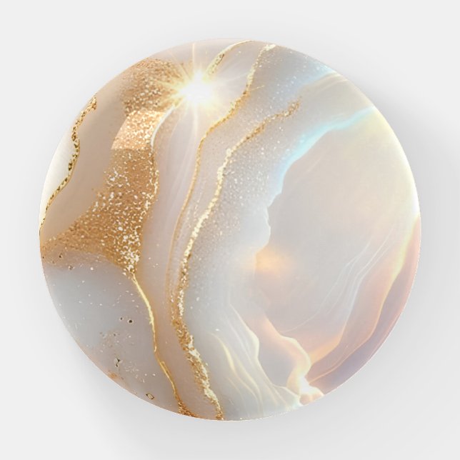 Opal stone Gold gemstone Paperweight (Front)