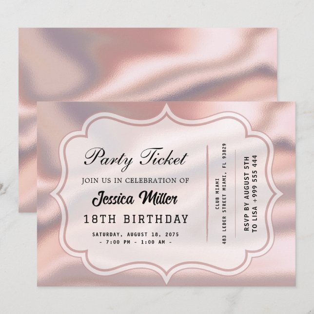  opal stone invitation (Front/Back)