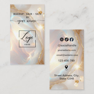 Opal Stone LOGO Modern script Business Card