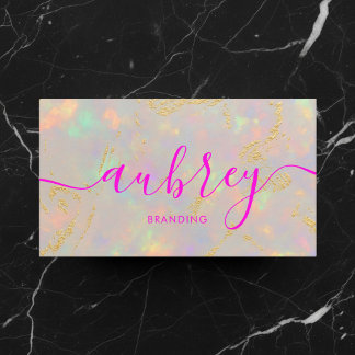Opal Stone Logo QR Code Business Card