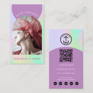 Opal Stone Makeup Hair Arch Photo QR Code Logo Business Card
