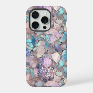 Opal Stone Pastel Shimmer Texture Pattern  iPhone 15 Pro Case