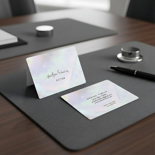 Opal stone texture business card