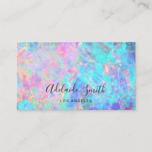 opal stone texture business card