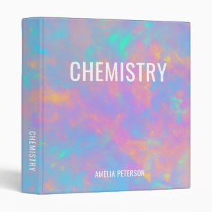 Opal Stone Texture Custom Chemistry School 3 Ring Binder