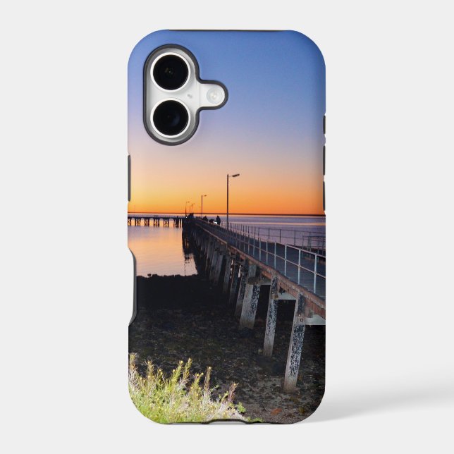 Opal Sunset: Sun Setting Over A Wharf, Case-Mate iPhone Case (Back)