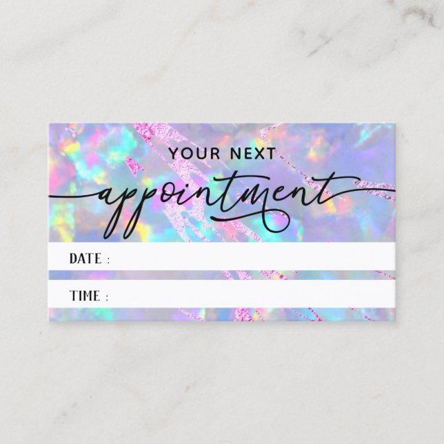 opal texture appointment card (Front)
