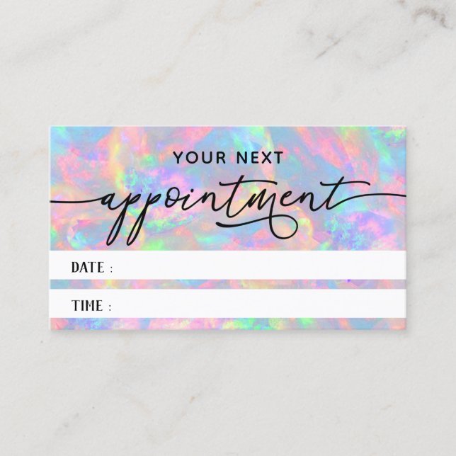 opal texture appointment card (Front)