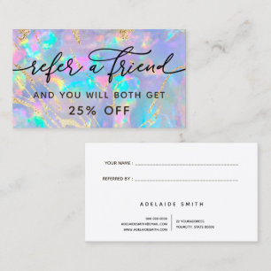 opal texture background referral card