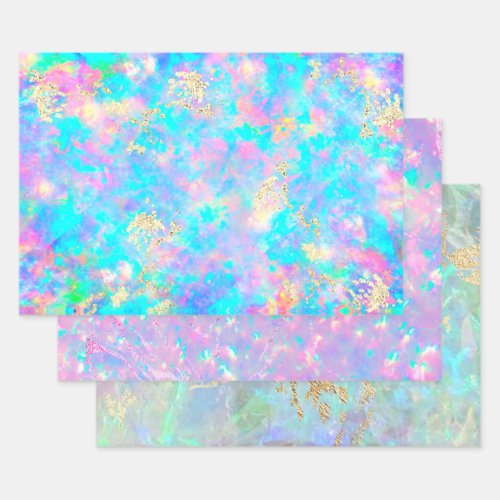 opal texture design wrapping paper sheets