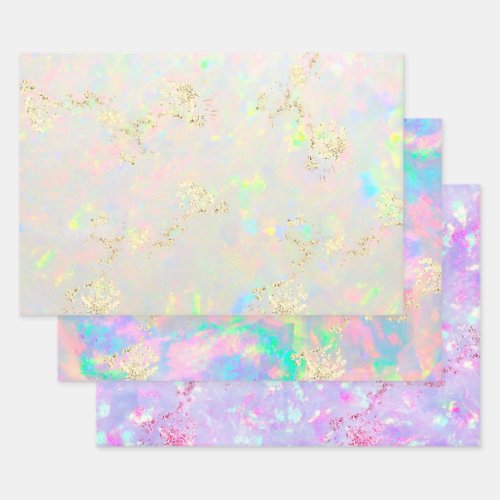 opal texture design wrapping paper sheets