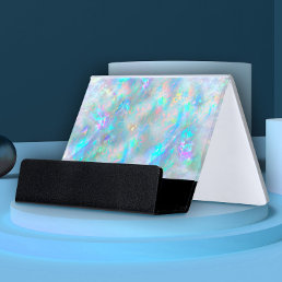 opal texture desk business card holder
