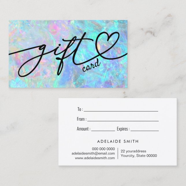 opal texture gift card (Front/Back)