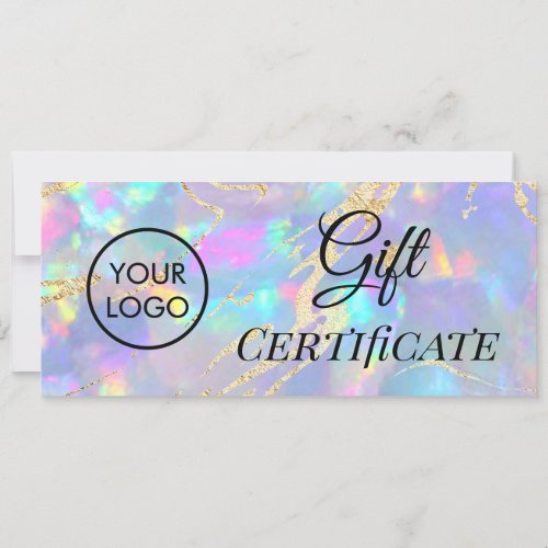 opal texture logo gift certificate