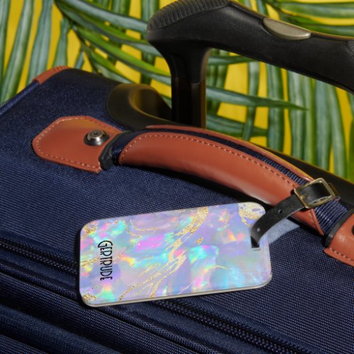  opal texture  luggage tag