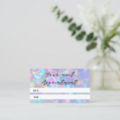 opal texture photo appointment card (Standing Front)